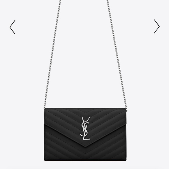 YSL Navy grain embossed leather WOC - Picture 2 of 7